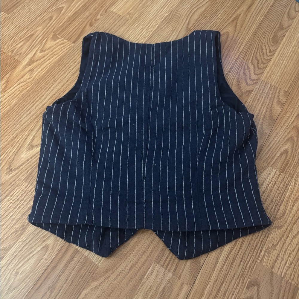 A New Day Navy & White Striped Vest Size Small - Picture 8 of 8